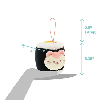 Anirollz - Nori Maki Roll Kittiroll Plush Keychain