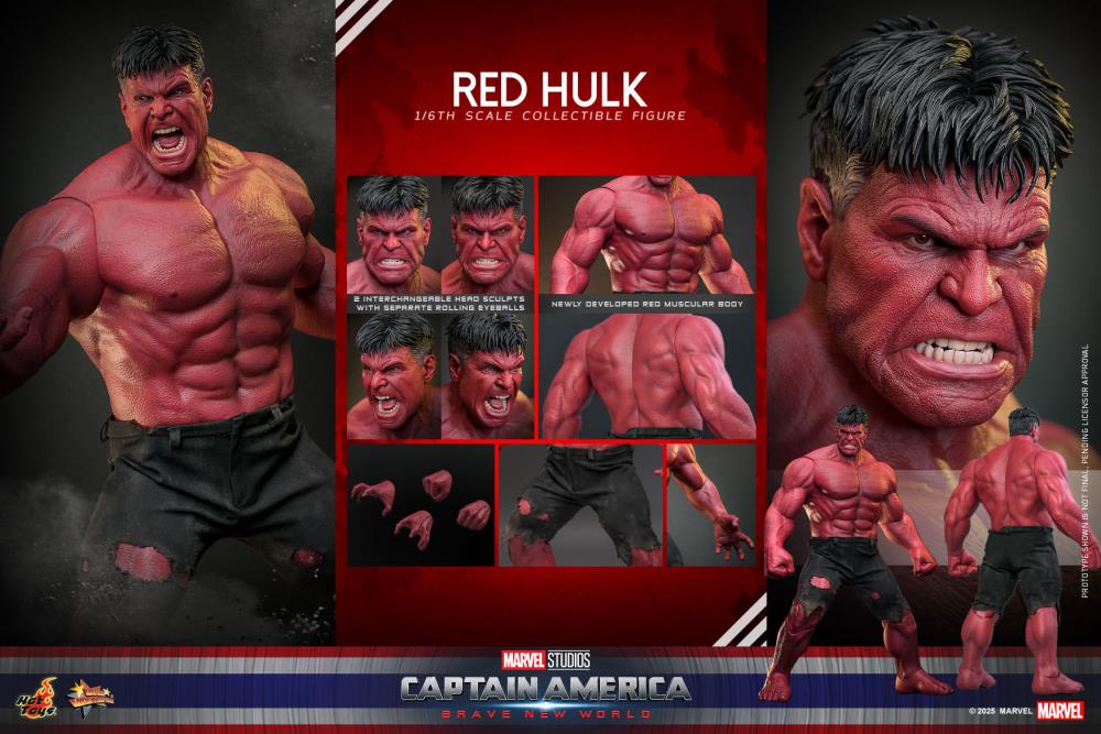 Pre-Order - Captain America: Brave New World MMS797 Red Hulk 1/6th Scale Collectible Figure