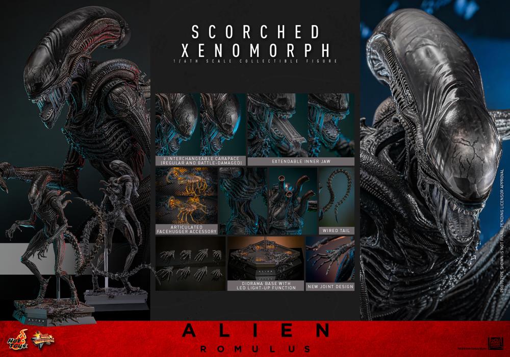 Pre-Order -Alien: Romulus MMS784 Scorched Xenomorph 1/6th Scale Collectible Figure