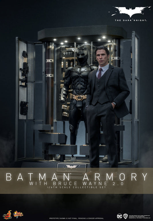 Pre-Order - The Dark Knight MMS750 Batman Armory with Bruce Wayne (2.0 Ver.) 1/6th Scale Collectible Figure Set