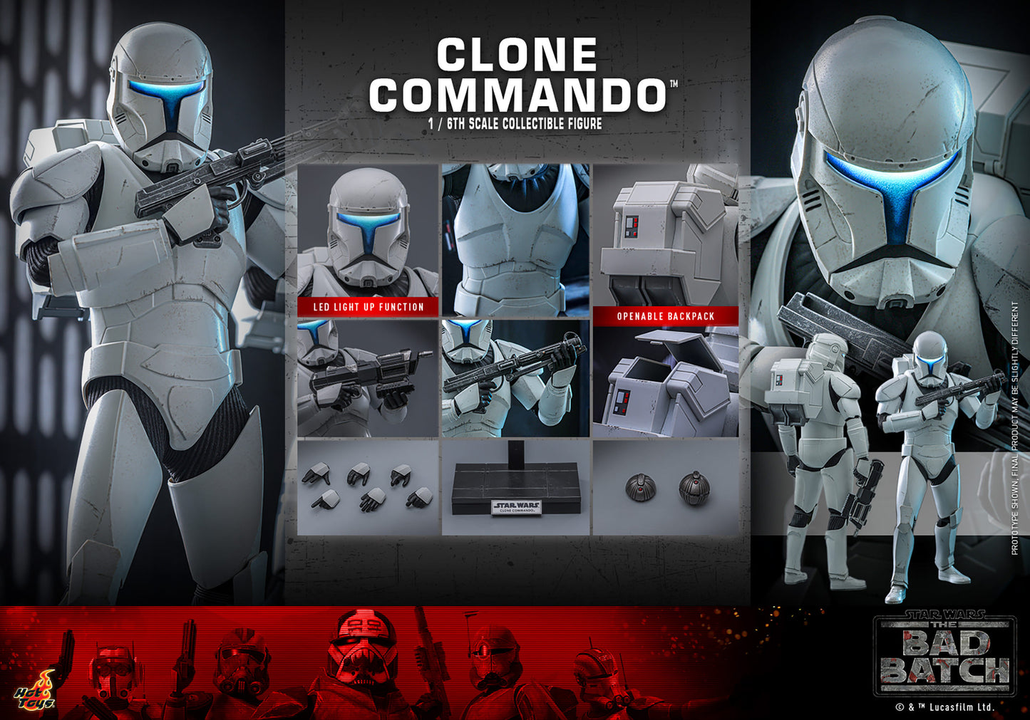 Pre-Order - Star Wars: The Bad Batch TMS131 Clone Commando 1/6th Scale Collectible Figure