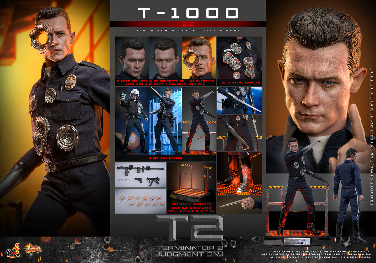 Pre-Order - Terminator 2: Judgment Day MMS774 T-1000 (2.0) 1/6th Scale Collectible Figure