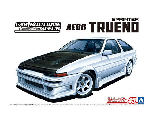 Toyota 1985 Car Boutique Club AE86 Trueno Spinter 1/24 Scale Model Kit