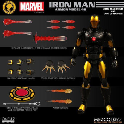 One:12 Collective Iron Man: Armor Model 42 Edition Mezco Exclusive